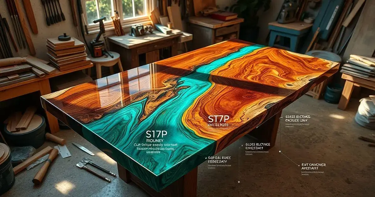 Como fazer mesa com madeira e resina de vidro