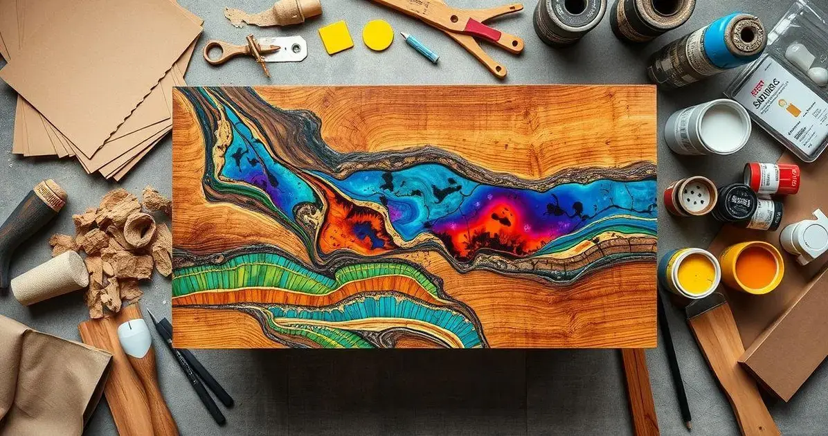 Como fazer mesa de amdeira com resina