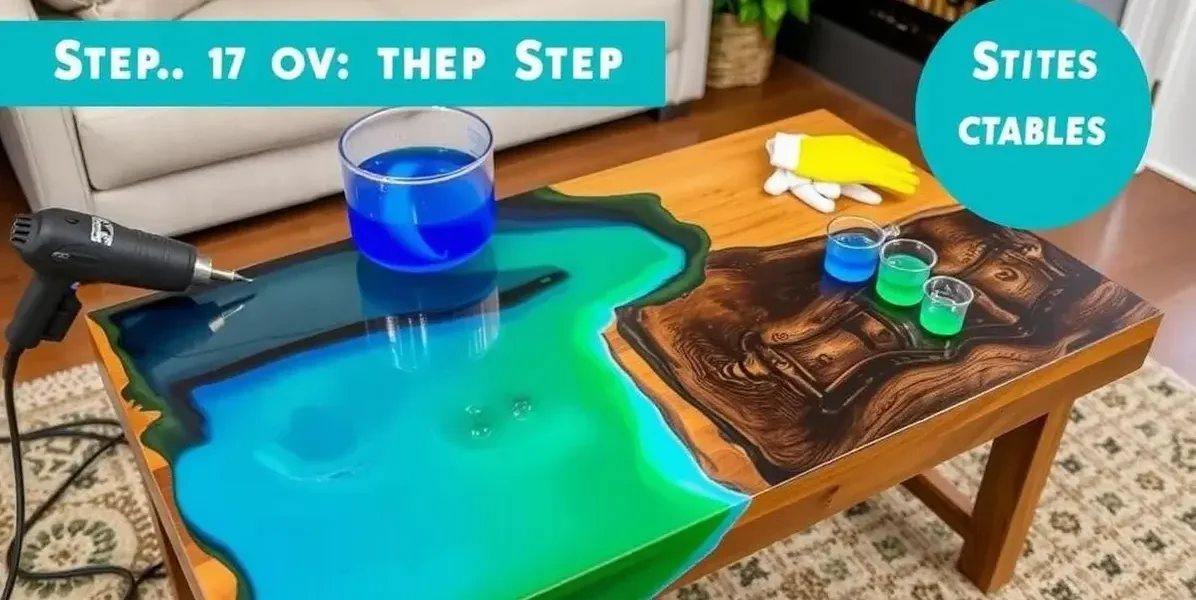 Como fazer mesa de centro com resina epóxi