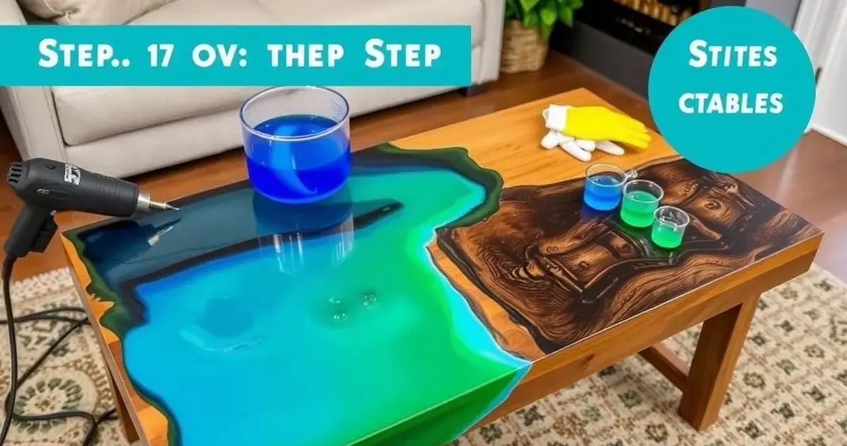 Como fazer mesa de centro com resina epóxi