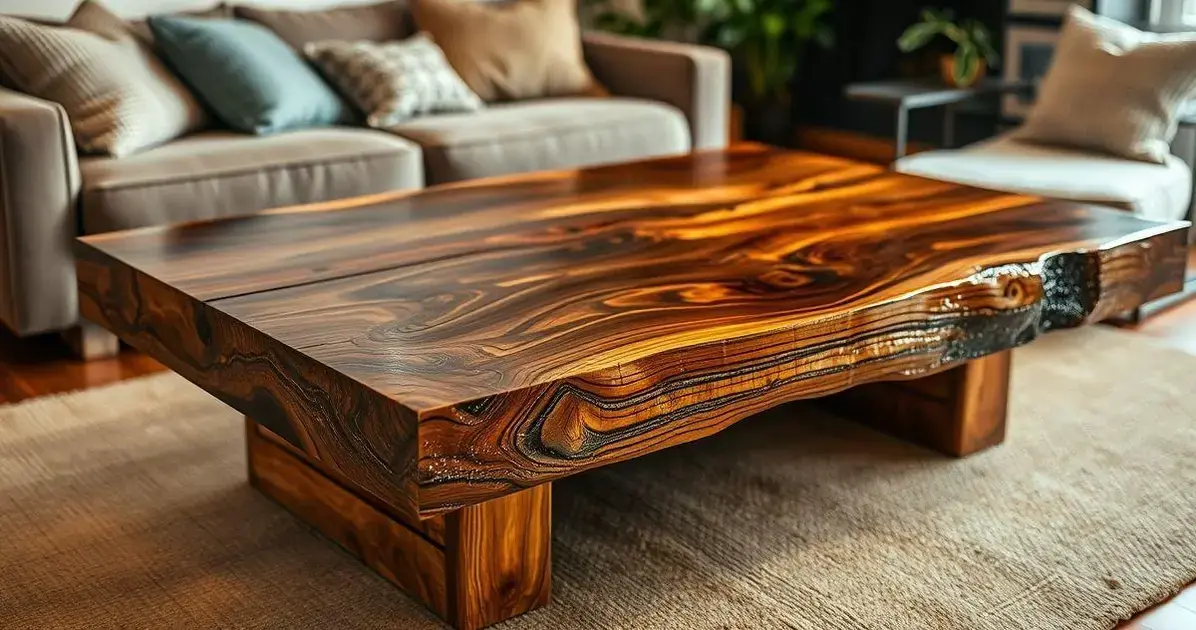 Como fazer mesa de centro rustico resinado