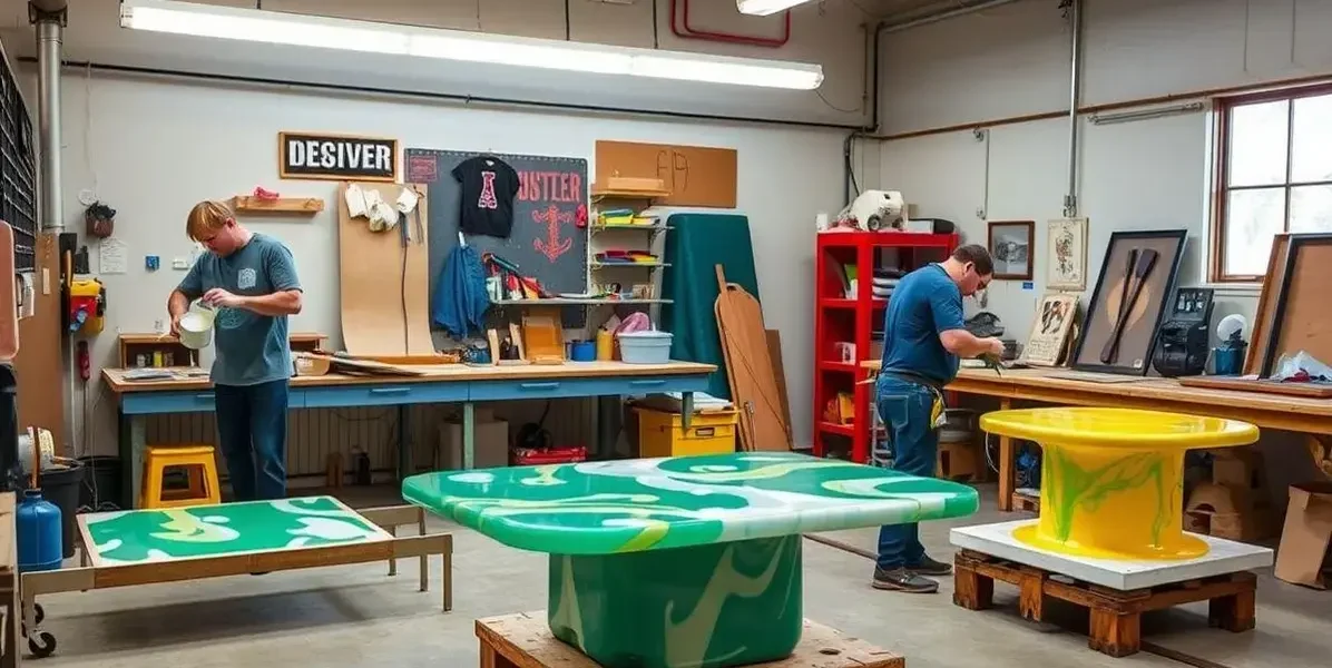 Como fazer mesa de fibra com resina