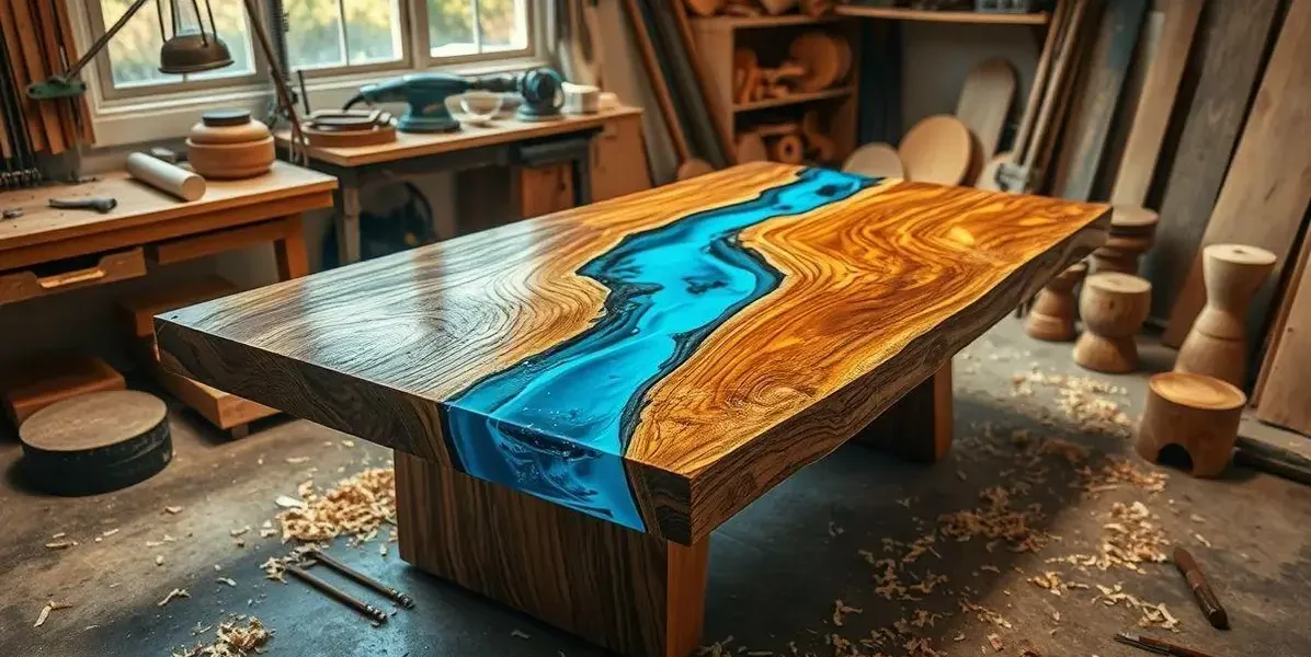 Como fazer mesa de madeira co resina epox