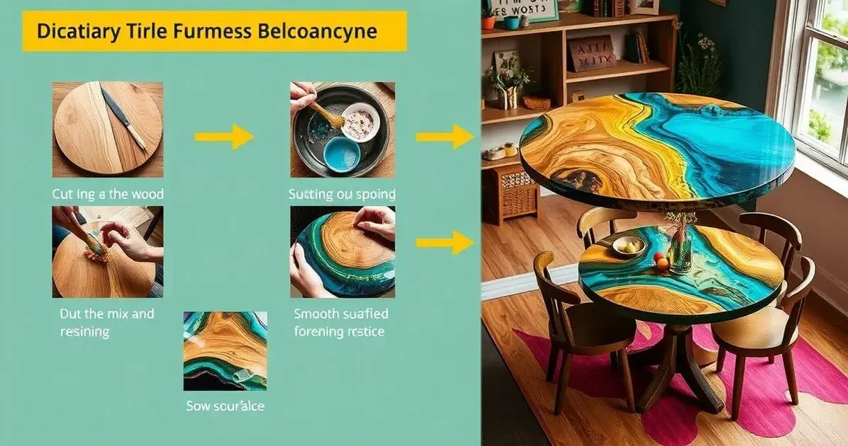 Como fazer mesa de madeira redonda com resina