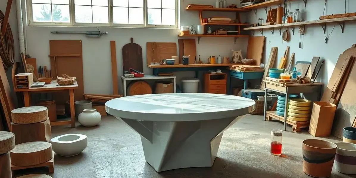 Como fazer mesa de resina branca