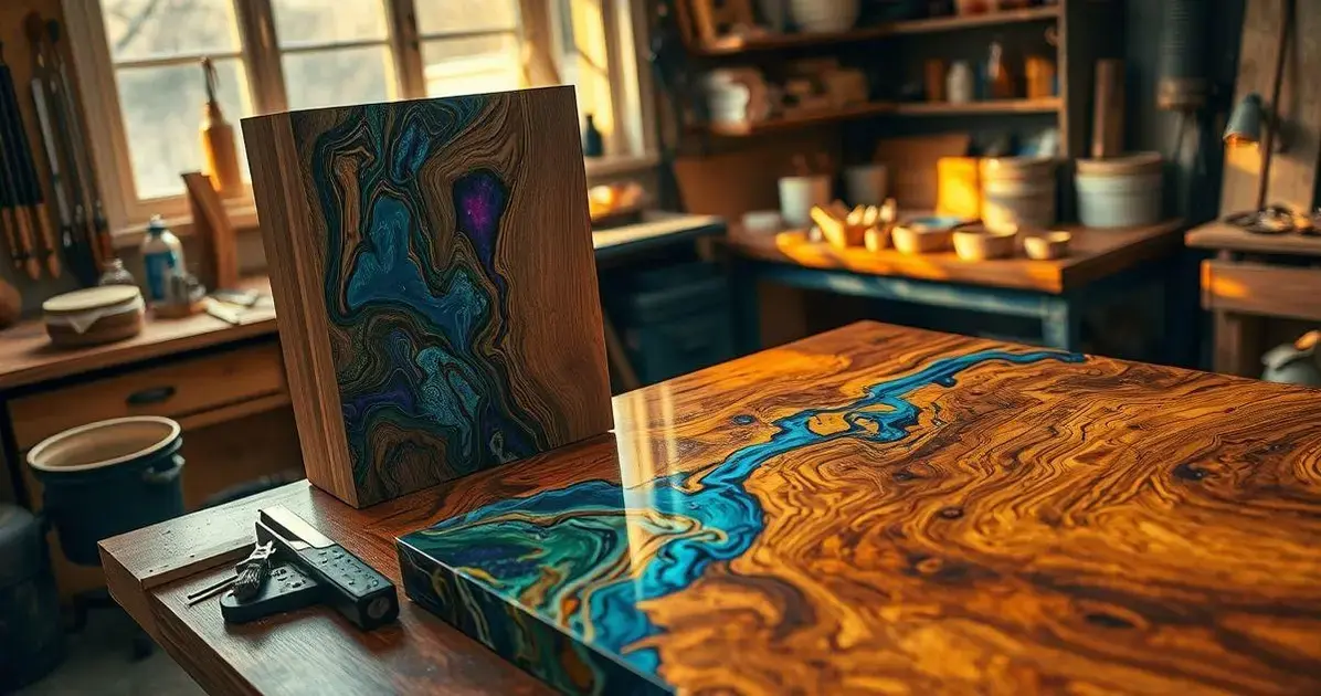 Como fazer mesa de resina com madeira molde