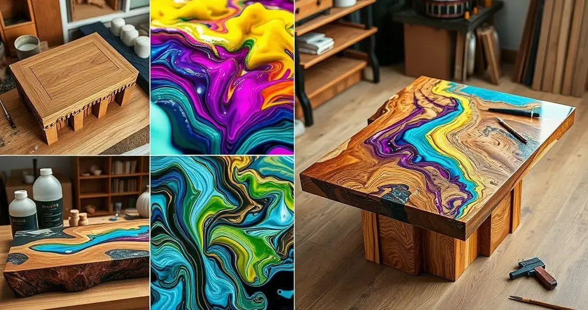 Como fazer mesa de resina com madeira molde