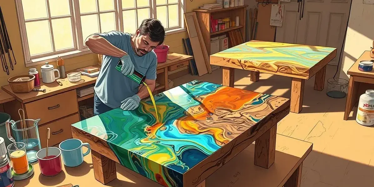 Como fazer mesa de resina e fibra