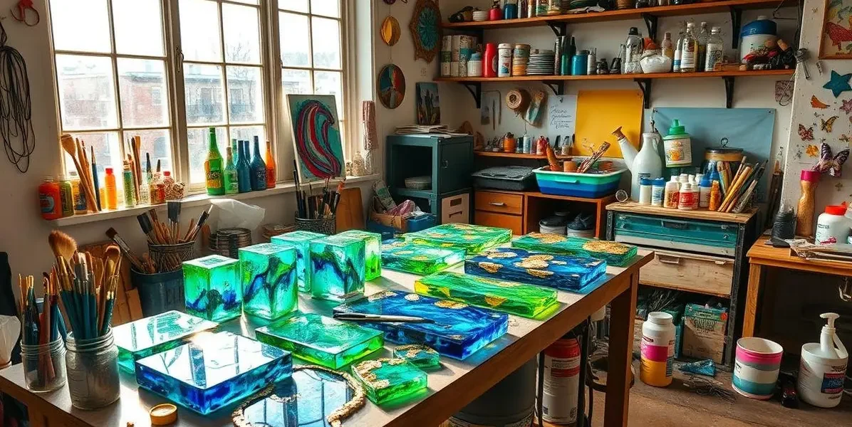 como mexer com resina