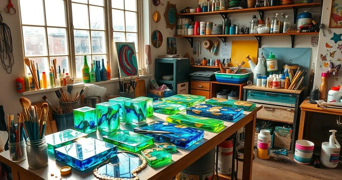 como mexer com resina