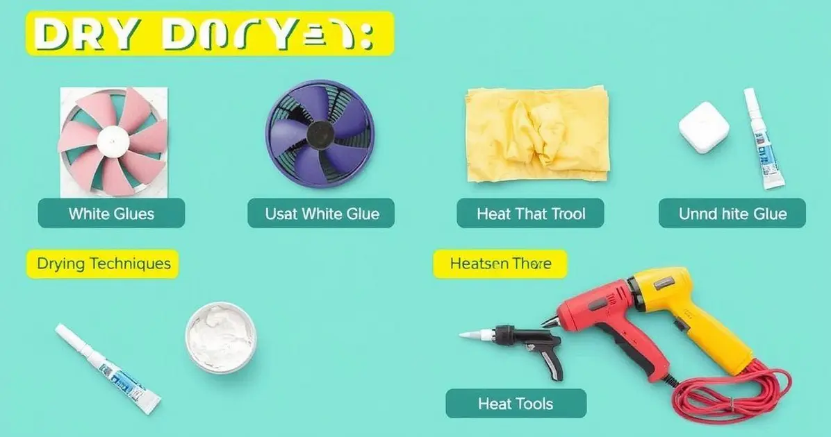 como secar cola branca rapido
