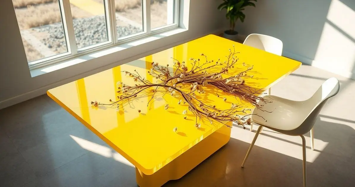 resina amarela com o tempo