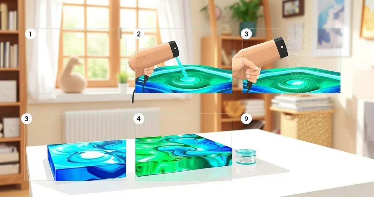 secar resina com secador de cabelo