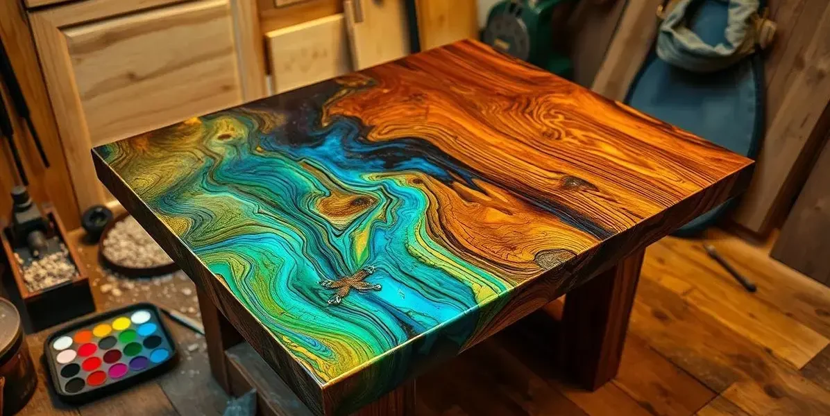 Como fazer mesa de resina rustica