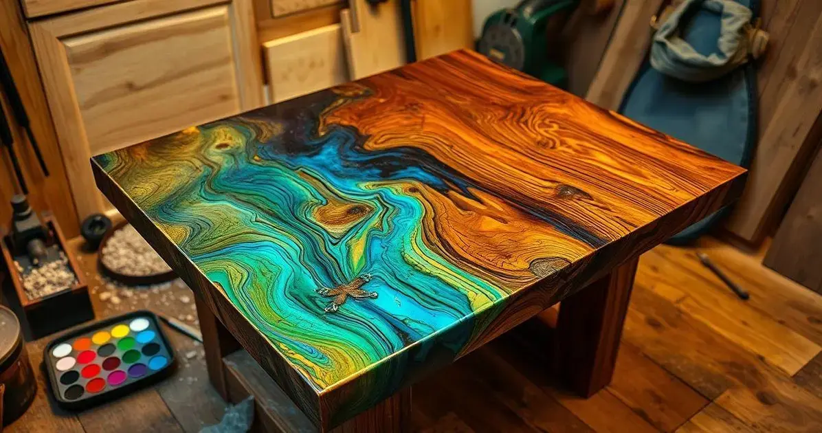 Como fazer mesa de resina rustica