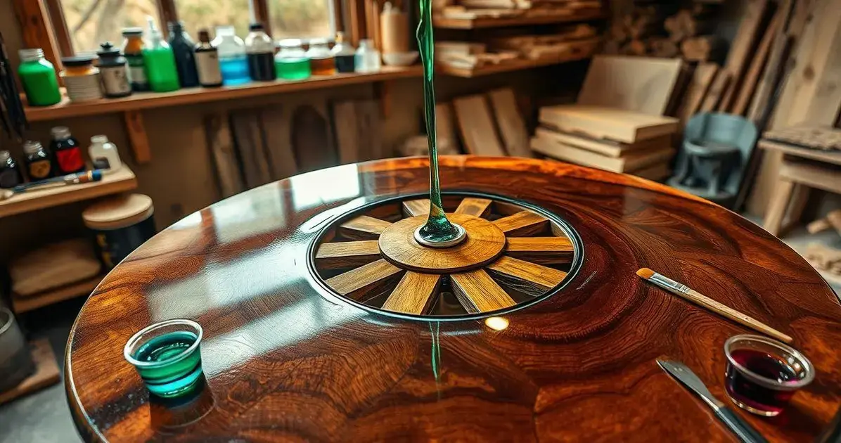Como fazer mesa de roda de carroça com resina