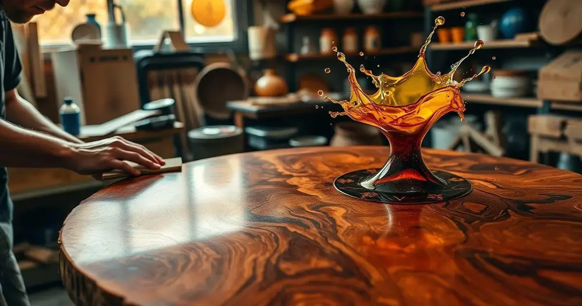 Como fazer mesa redonda de madeira resinada