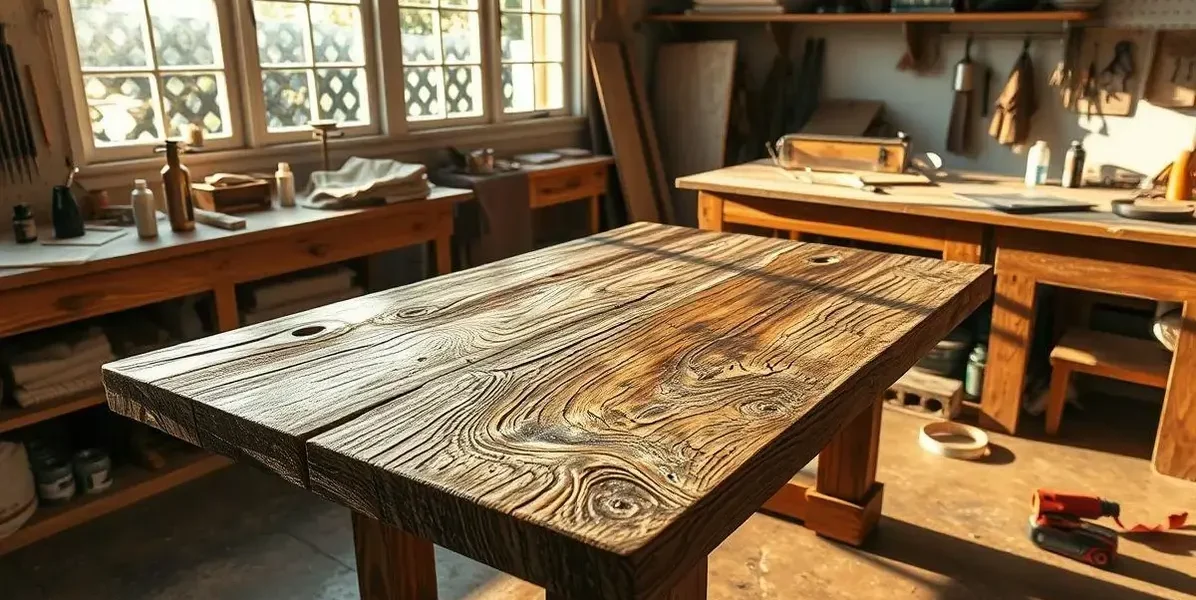 Como fazer mesa rústica de madeira com resina acrílica