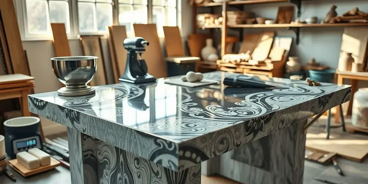 Como fazer mesas com resina de porcelanato