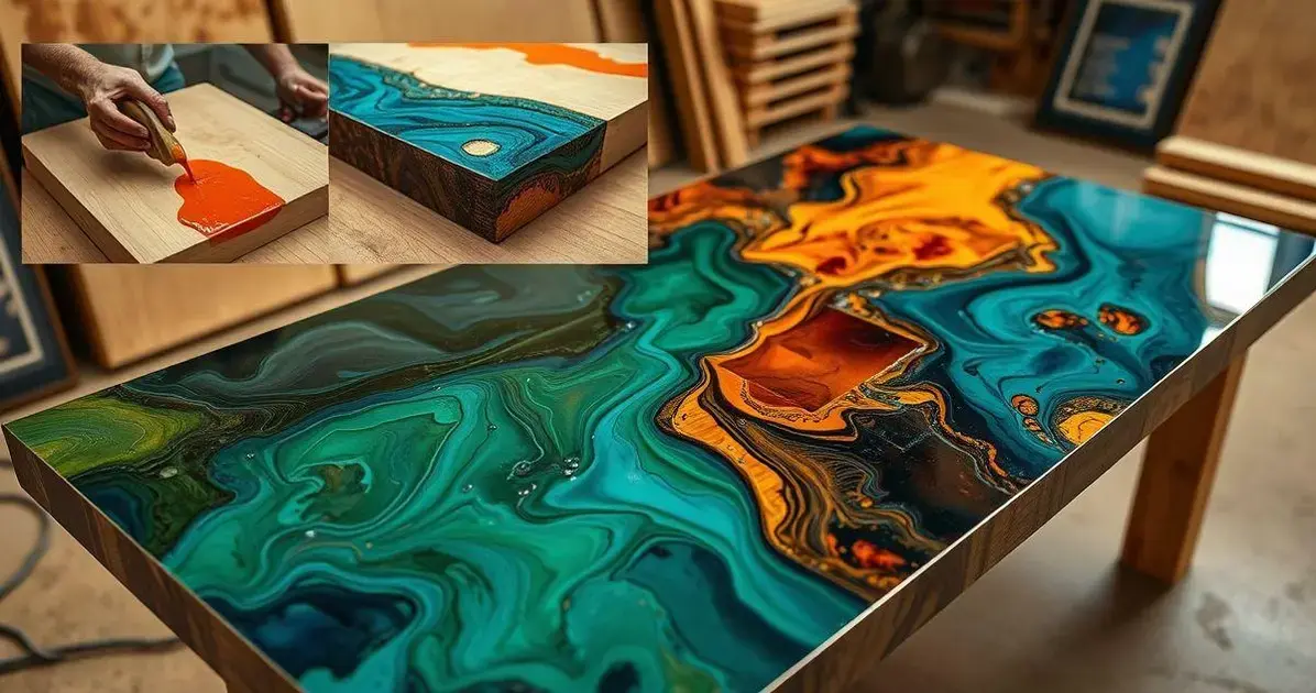 Como fazer mesas de resina com compensado Como fazer mesas de resina com compensado