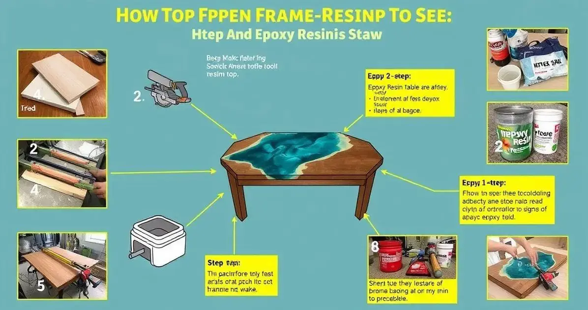 Como fazer moldura em tampo de mesa de resina epoxi