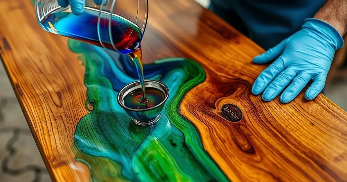 Como fazer resina para mesa de madeira