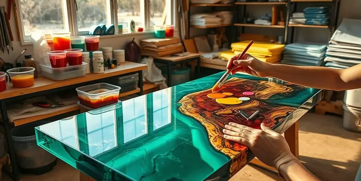 Como fazer um mesa de fibra e resina