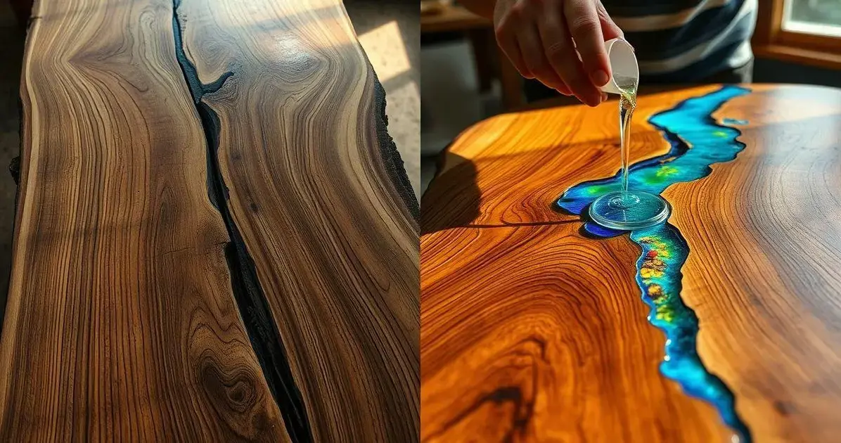 Como fazer uma mesa de madeira com resina