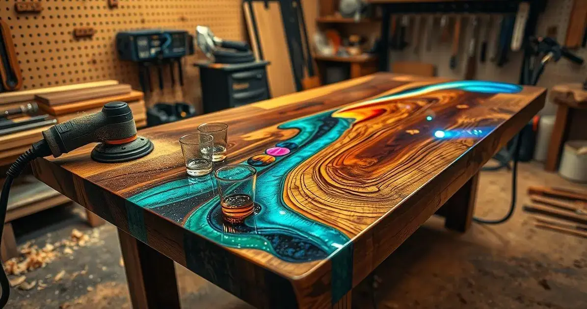 Como fazer uma mesa de madeira com resina epoxi preço