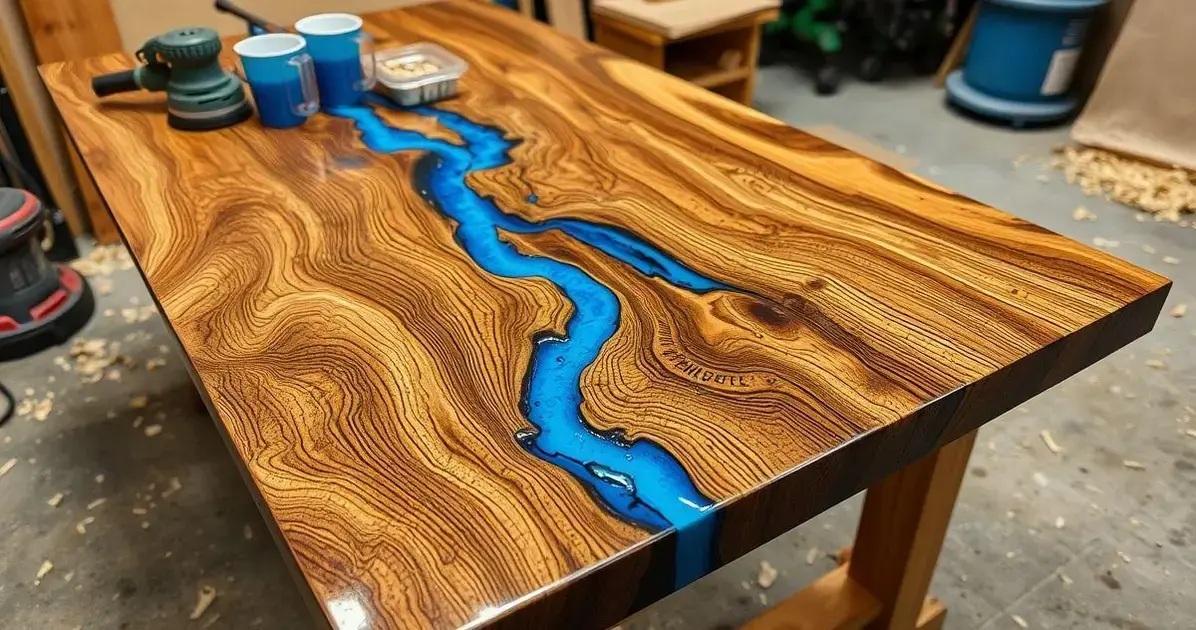 Como fazer uma mesa de madeira com resina epoxi