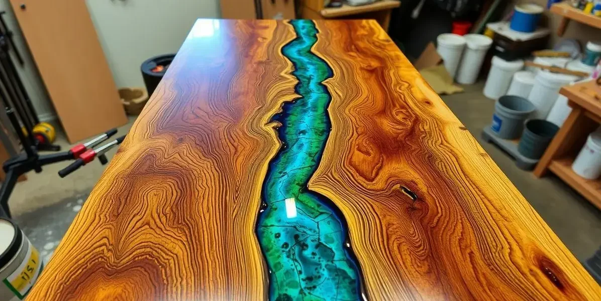 Como fazer uma mesa de madeira com resina epóxi