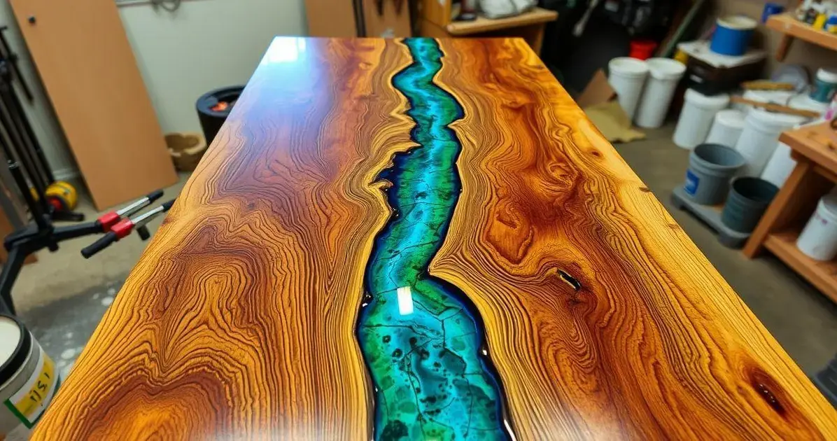 Como fazer uma mesa de madeira com resina epóxi
