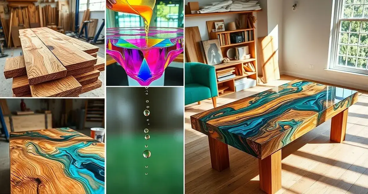 Como fazer uma mesa de madeira com resina líquida