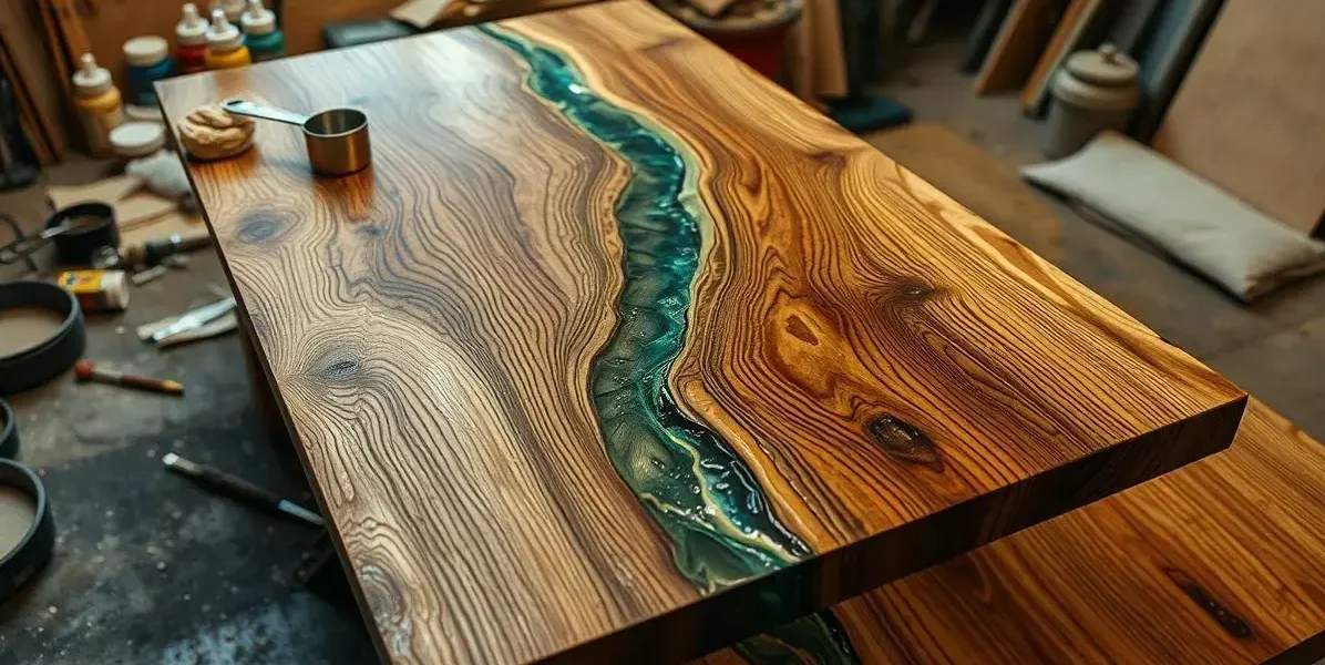 Como fazer uma mesa de madeira com resina líquida