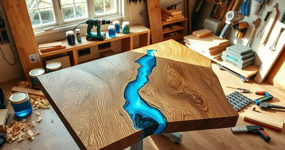 Como fazer uma mesa de madeira com resina