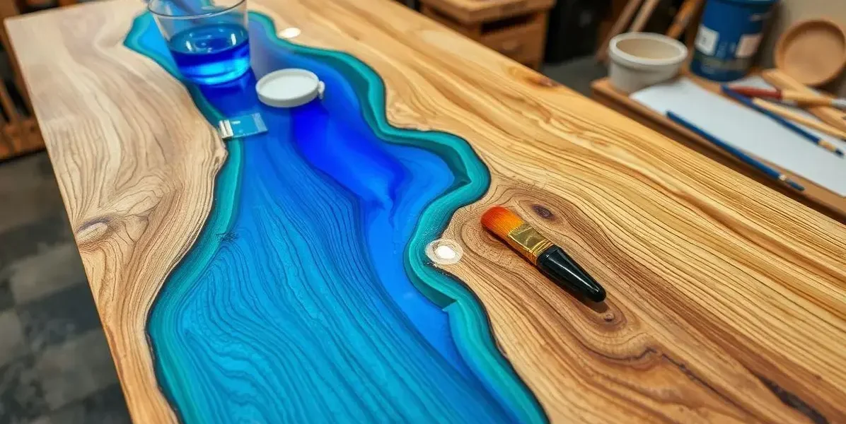 Como fazer uma mesa de resina acrílica com madeira