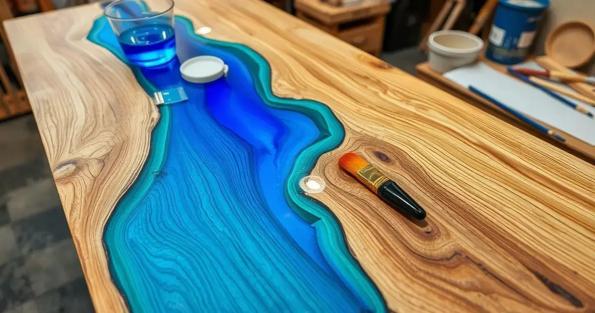 Como fazer uma mesa de resina acrílica com madeira