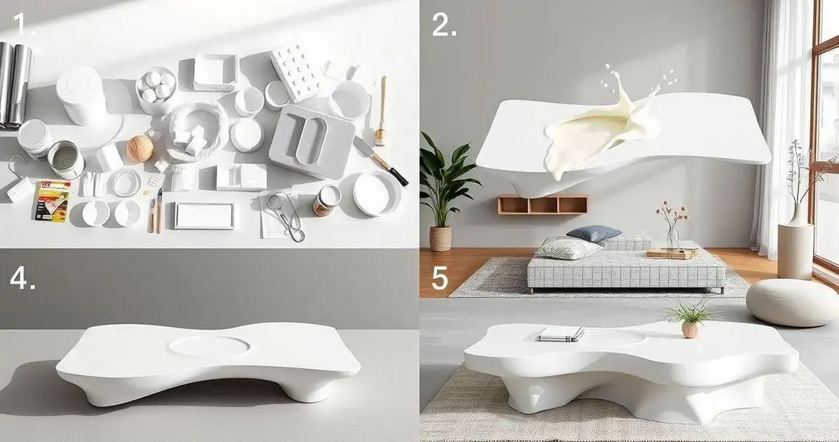 Como fazer uma mesa de resina branca