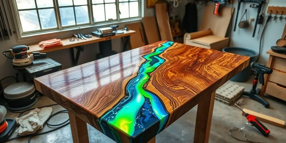 Como fazer uma mesa de resina e madeira