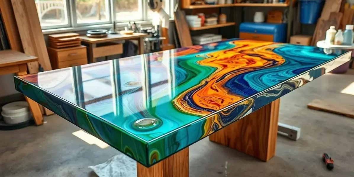 Como fazer uma mesa de resina epoxi material