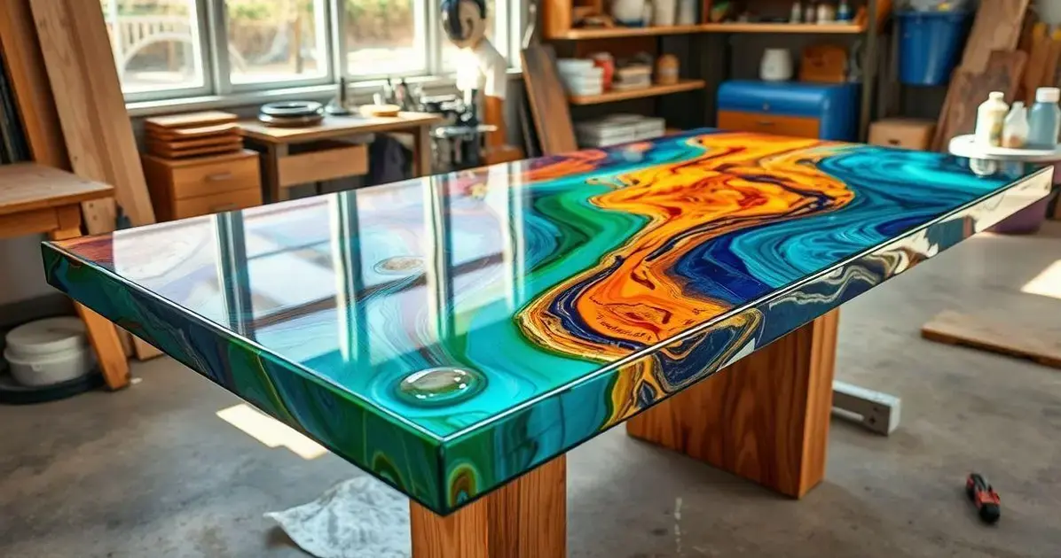 Como fazer uma mesa de resina epoxi material