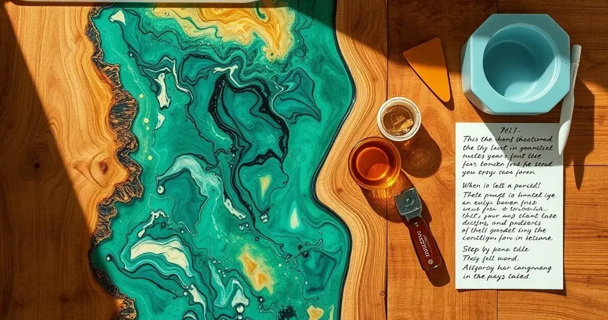 Como fazer uma mesa feuta de resina epoxi Como fazer uma mesa feuta de resina epoxi