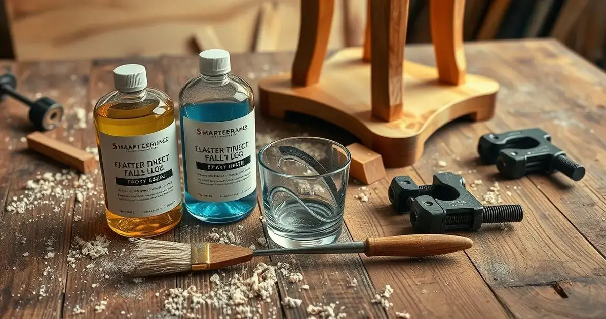 Como fcolar um pe de mesa em uma resina epoxi