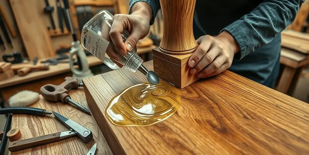 Como fcolar um pe de mesa em uma resina epoxi