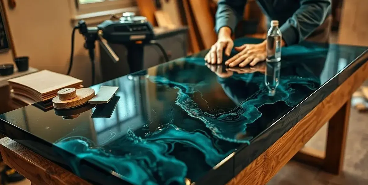 Como finalizar mesa de resina epoxi