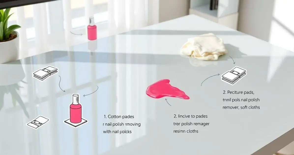 Como limpa esmalte em mesa de resina