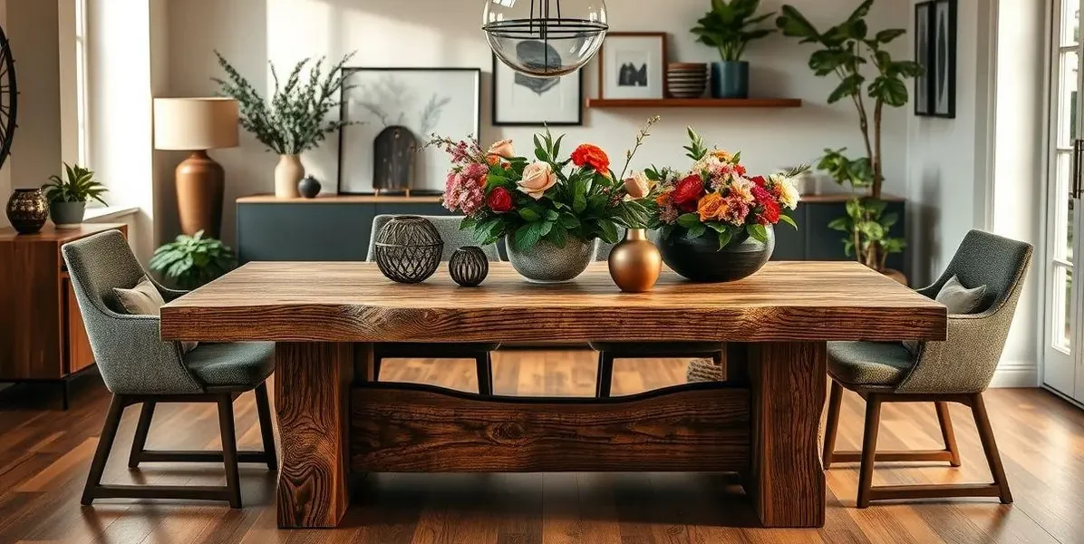 mesa de madeira rústica