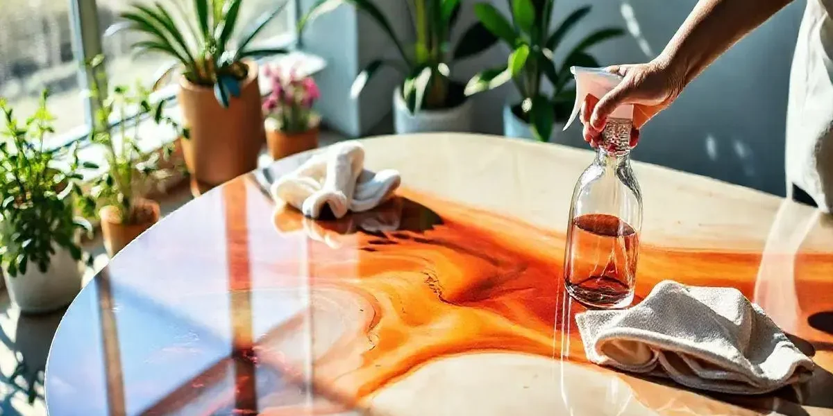 Como limpar mesa de resina epoxi