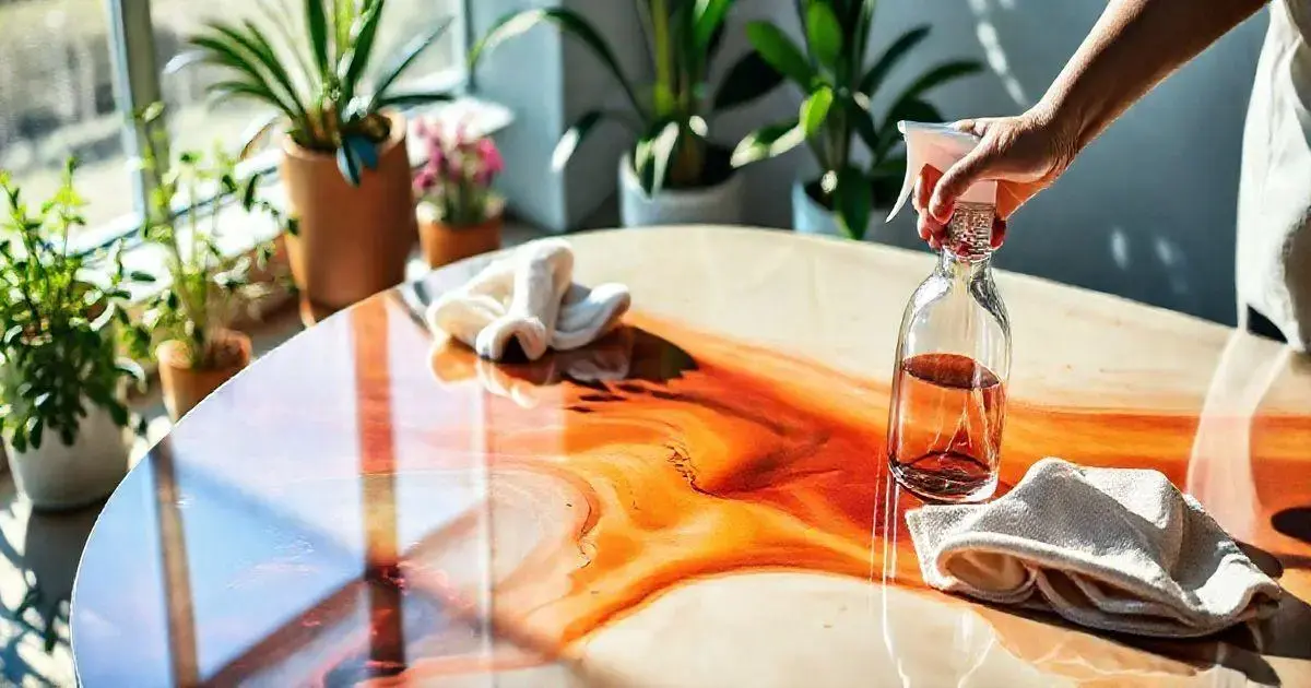 Como limpar mesa de resina epoxi