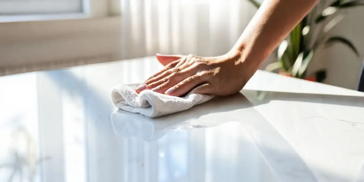 como limpiar mesa de resina